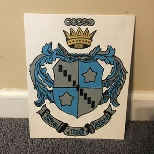 8x10 Zeta Tau Alpha crest canvas